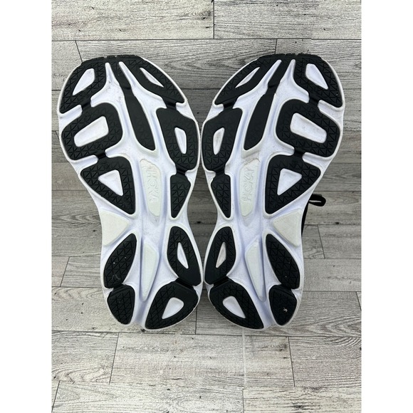 Hoka Bondi 8 Womens Running Shoes Black White 1127952-BWHT Size 9B